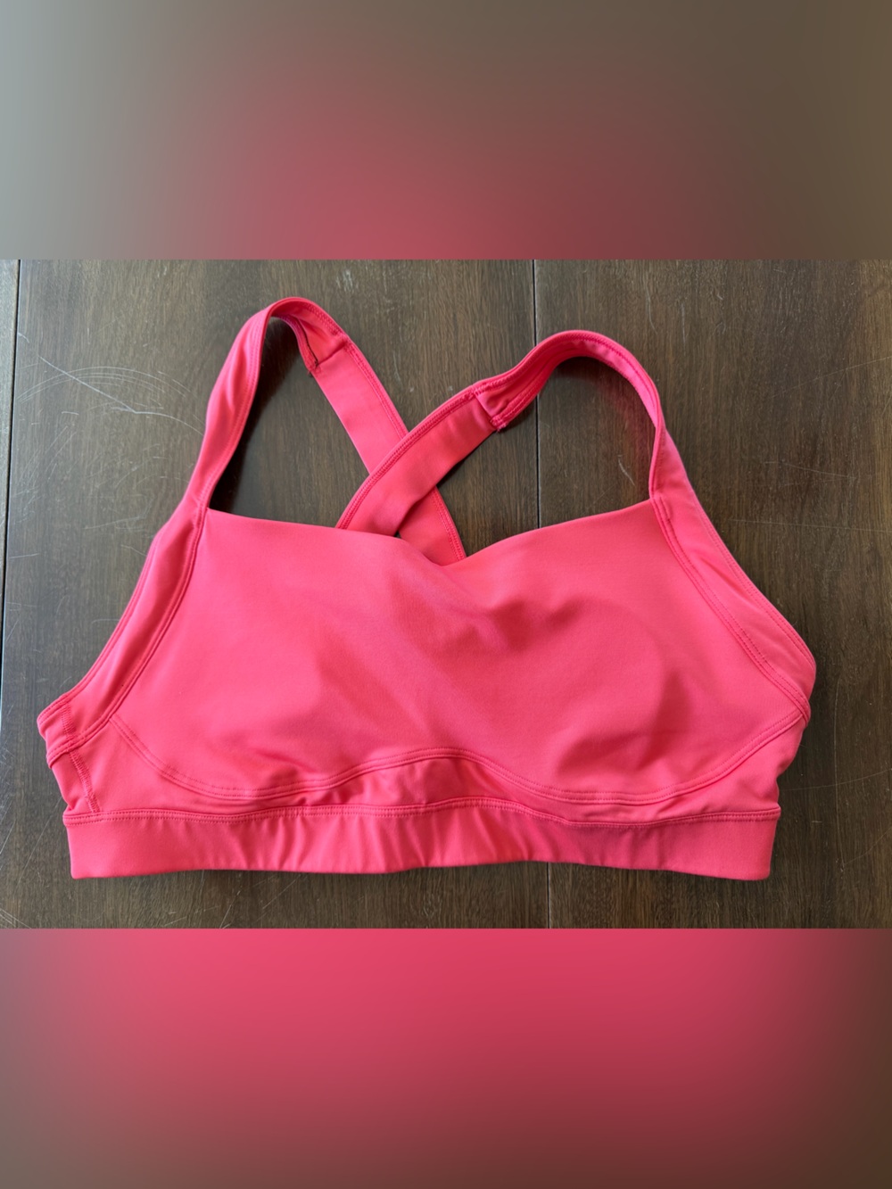 Xersion Deep Coral Crossback Sports Bra